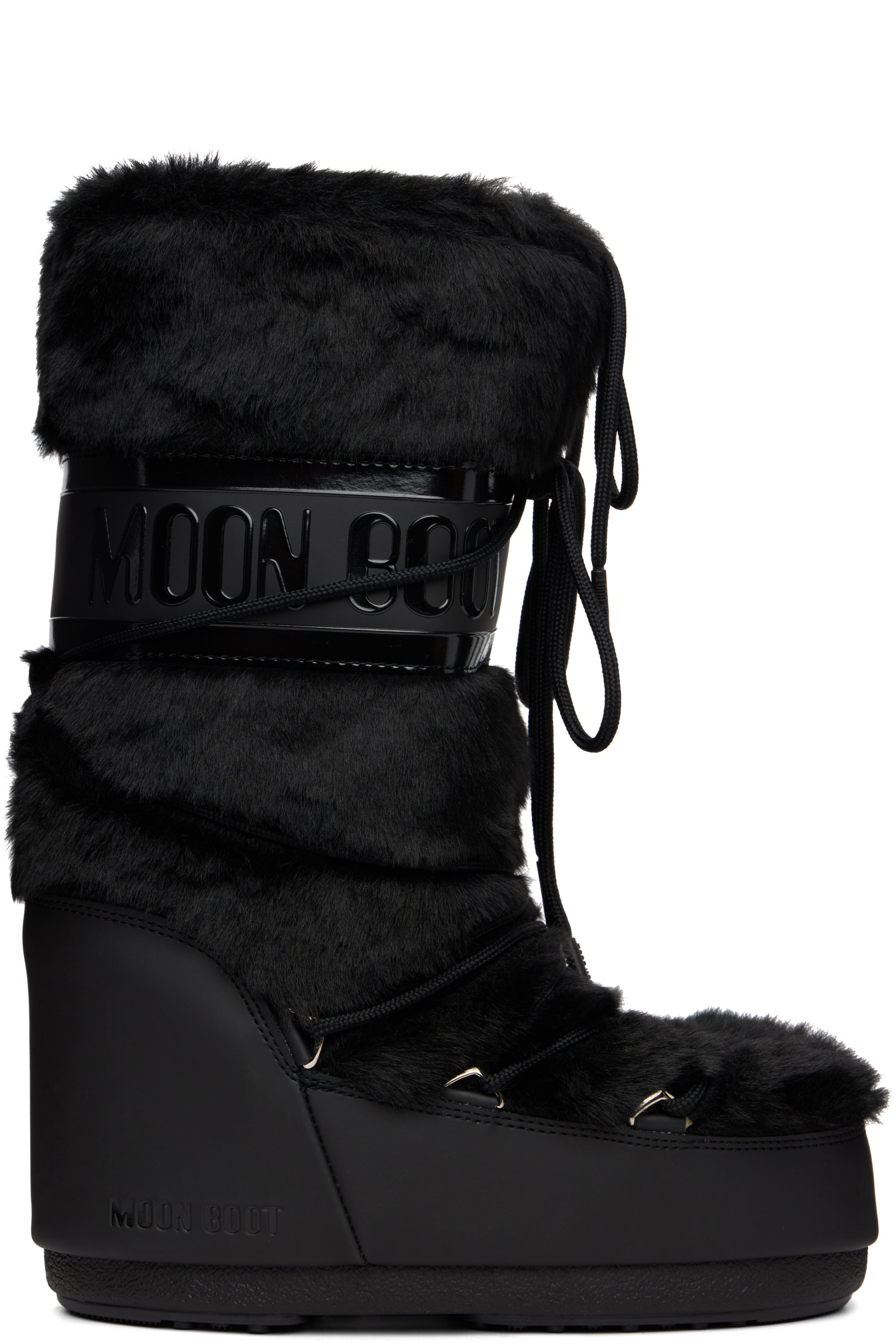 Moon Boot - Black Icon Faux-Fur Tall Boots