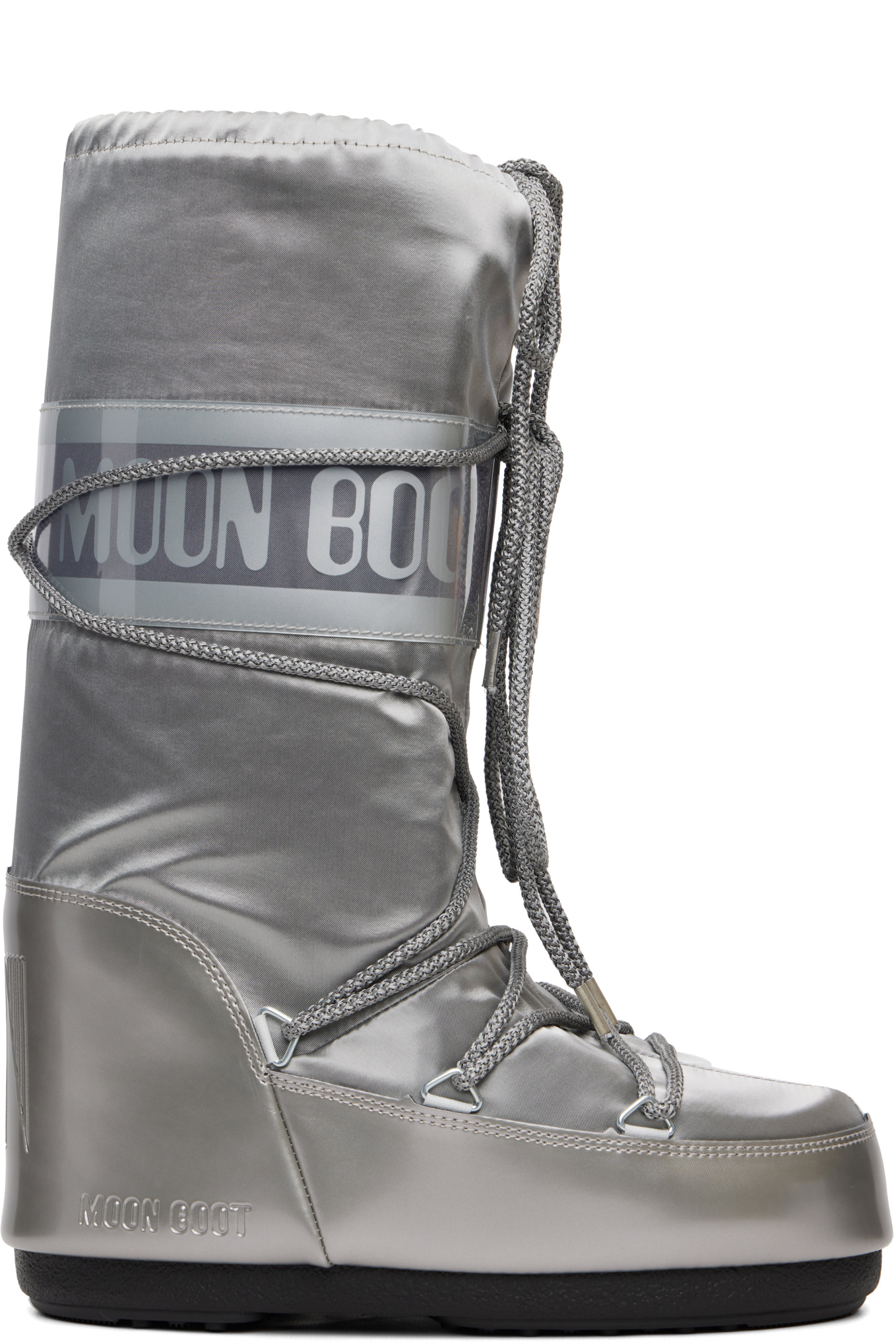 Moon Boot - Silver Icon Glance Satin Boots