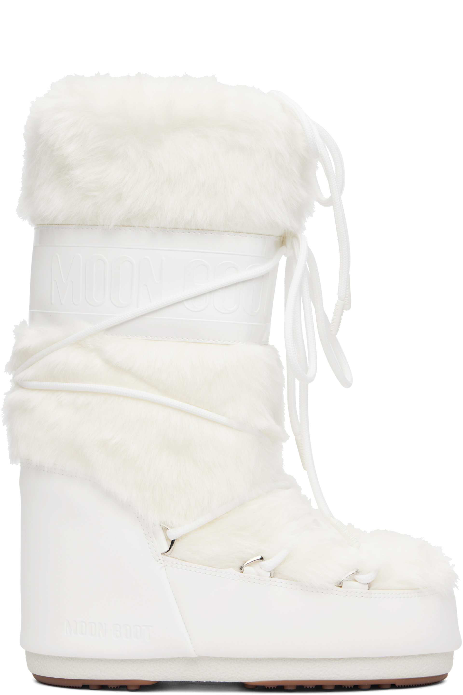 Moon Boot - White Icon Faux-Fur Tall Boots