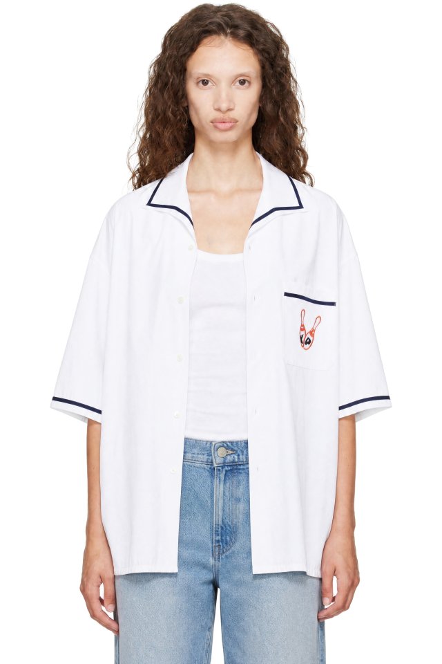Kenzo — White Kenzo Paris 'KENZO Bowling' Shirt