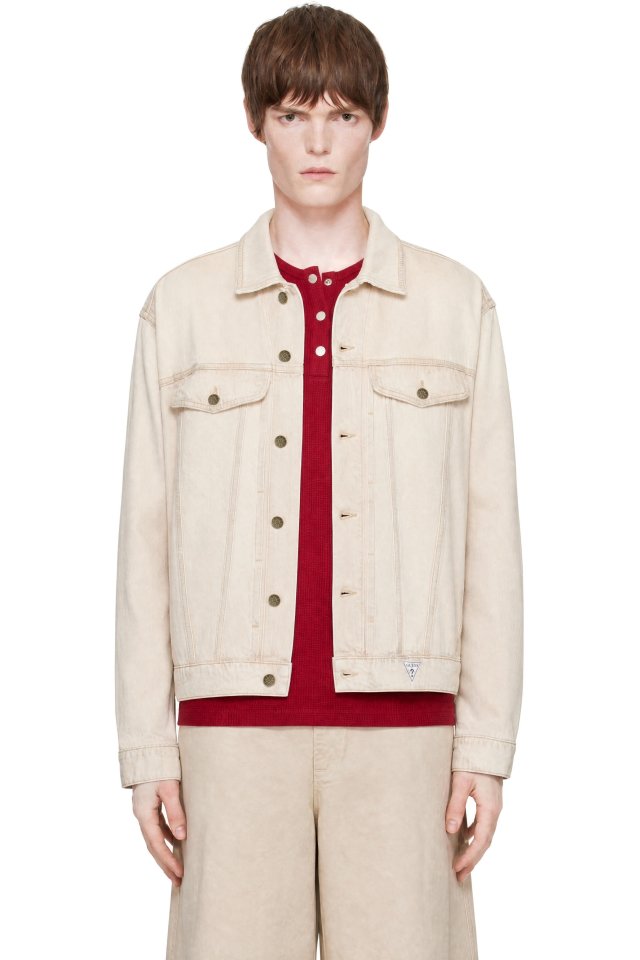 GUESS USA — Beige Vintage Denim Jacket