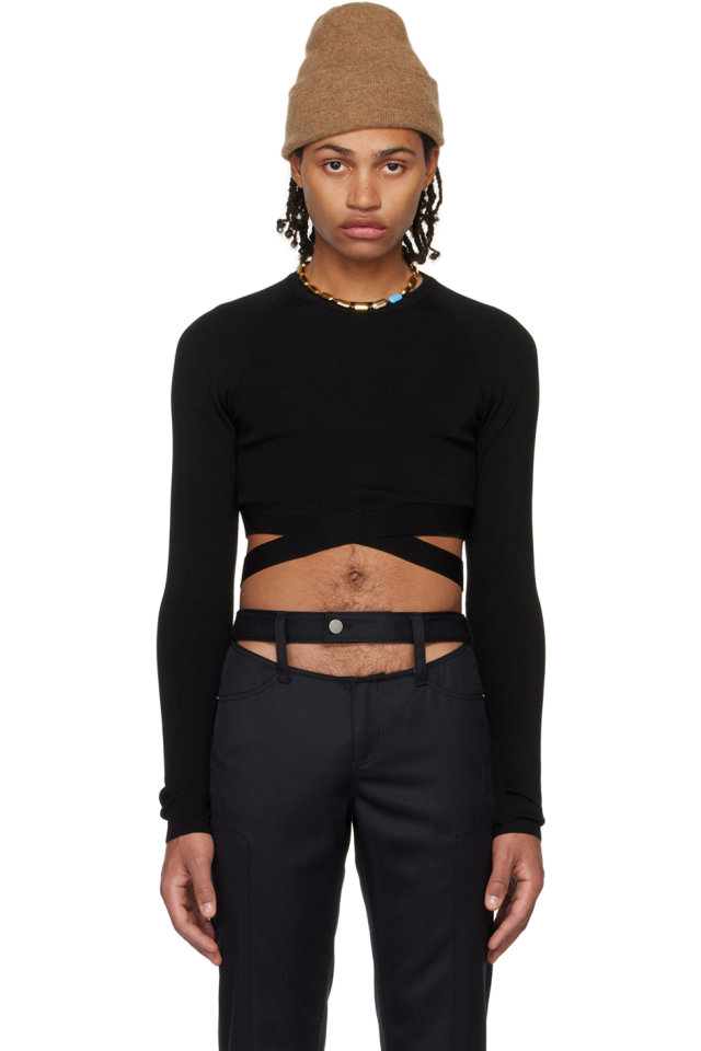 K.NGSLEY — Black XWaist Sweater