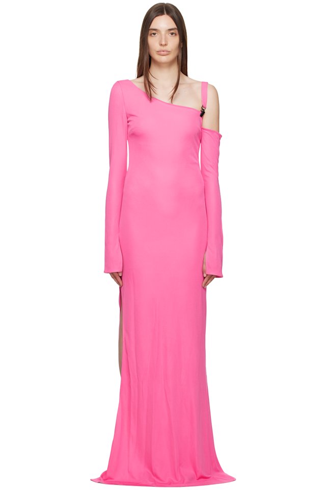 TOM FORD — Pink Asymmetric Maxi Dress