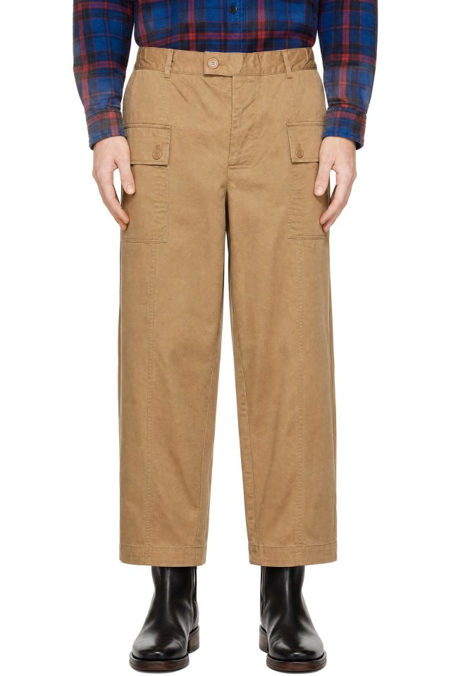 Barbour — Tan Maison Kitsuné Edition Cotton Cargo Pants