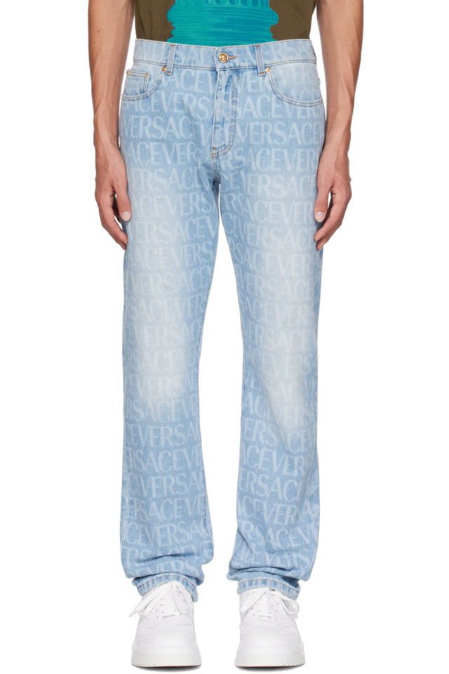 Versace — Blue Allover Jeans