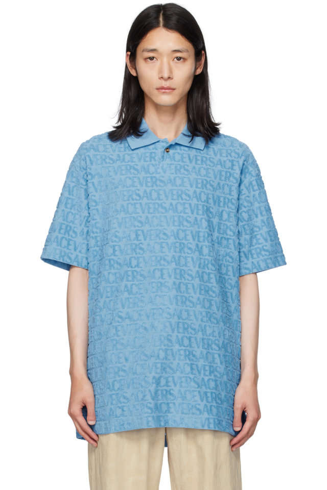 Versace — Blue Allover Polo
