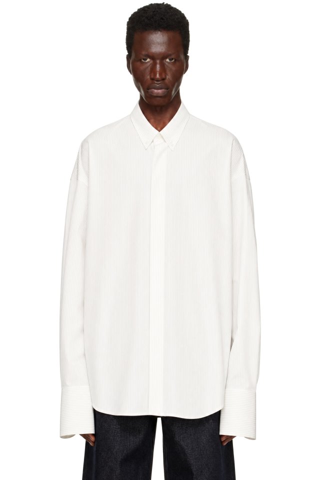 AMI Paris — Off-White & Pink Oversize Shirt