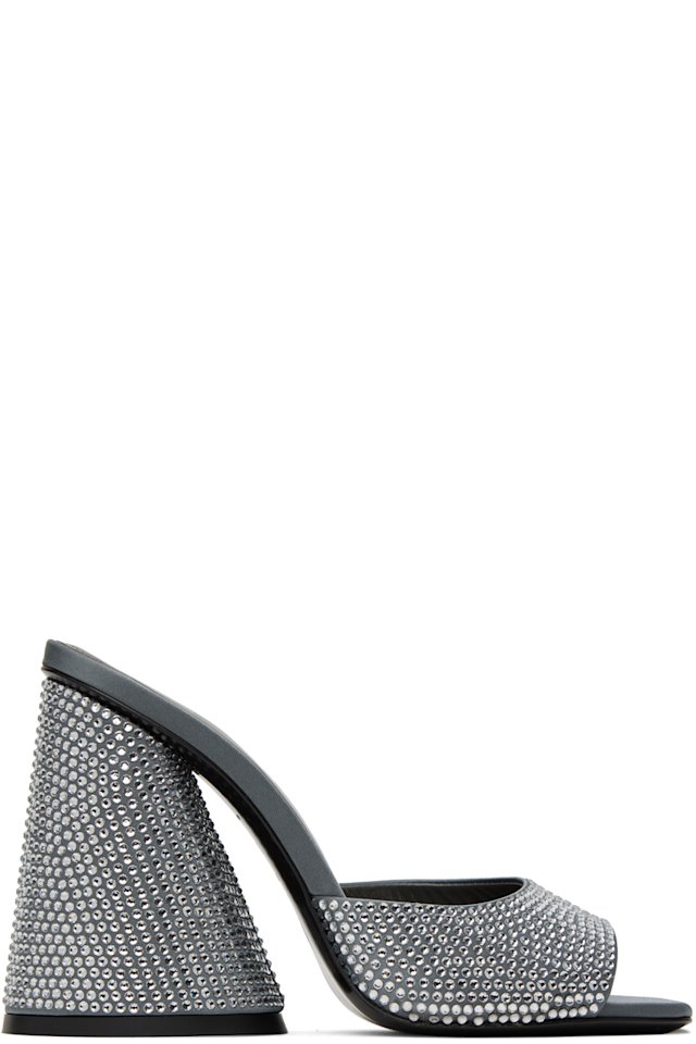 The Attico — Silver Luz Heeled Sandals