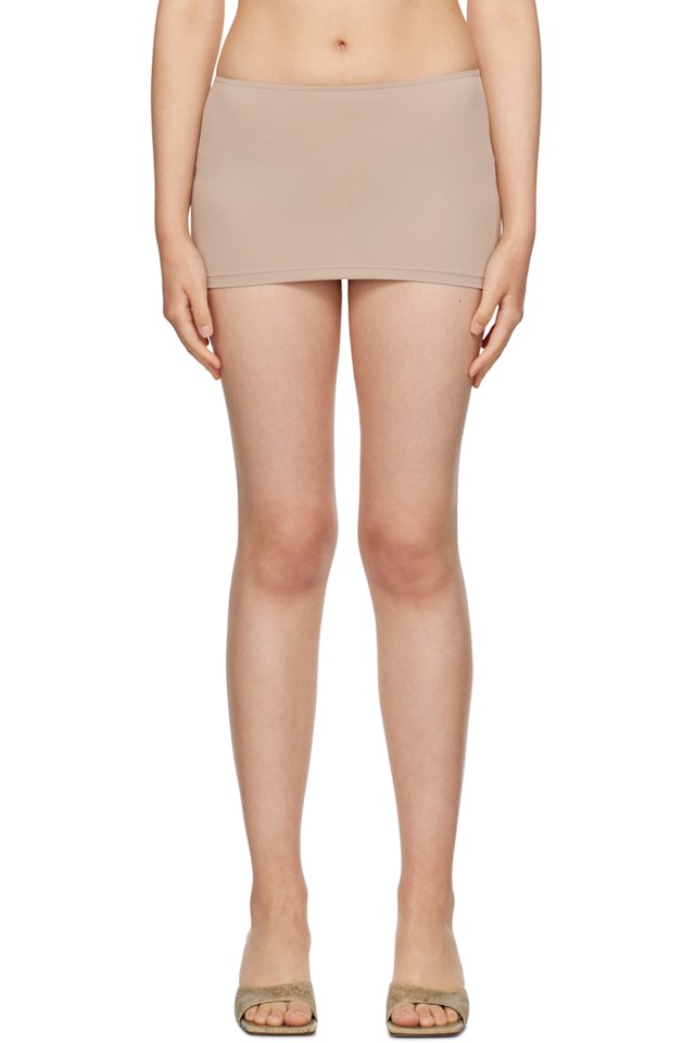 BINYA — Taupe Retorno Miniskirt