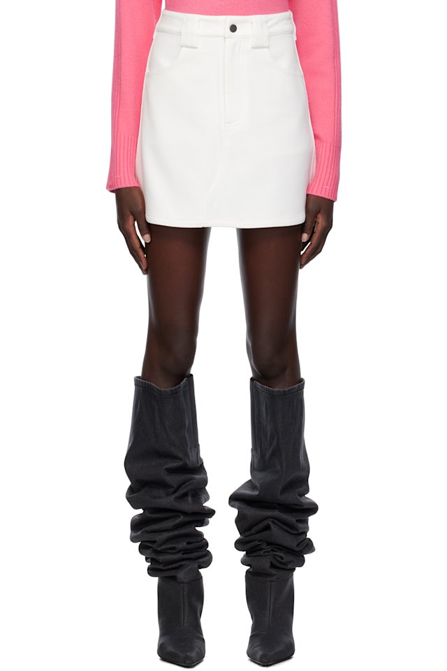 Fax Copy Express — SSENSE Exclusive White Pegged Miniskirt