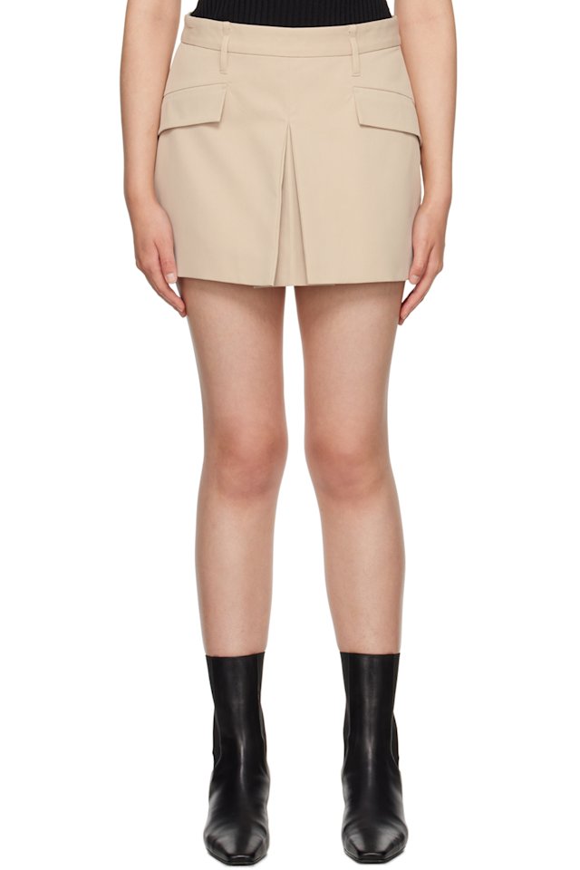 CAMILLA AND MARC — Beige Simona Miniskirt