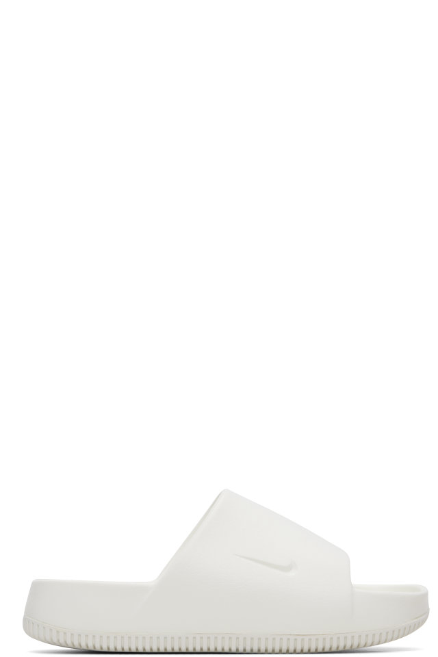 Nike — White Calm Slides