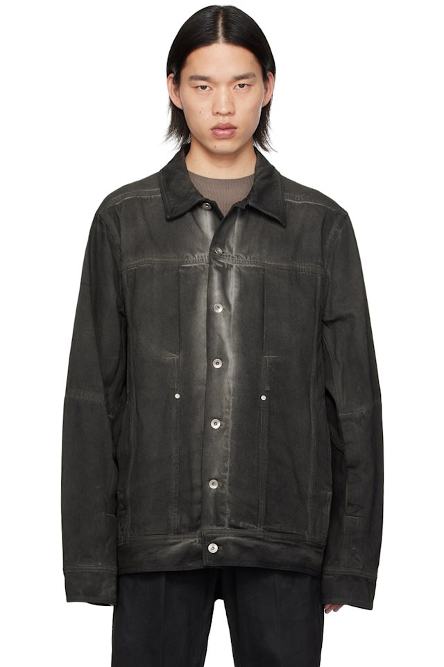 Rick Owens — Black Lido Worker Denim Jacket