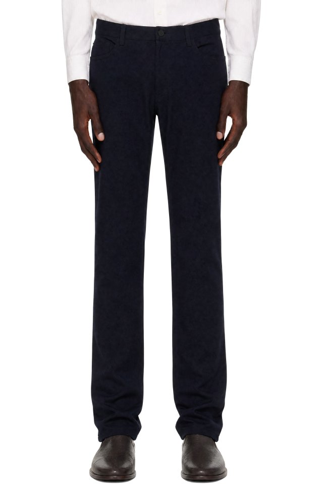 Theory — Navy Raffi 5-Pocket Neoteric Twill Trousers