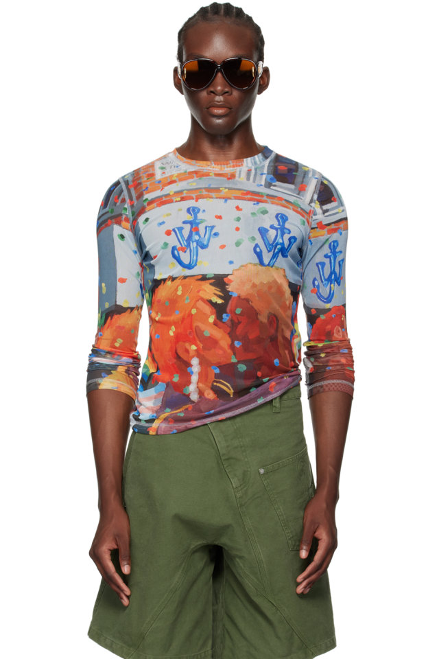 JW Anderson — Multicolor Sheer Long Sleeve T-Shirt