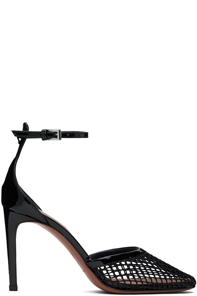ALAÏA — Black High Fishnet Heels