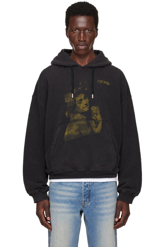 Off-White — Black Blurred Bacchus Hoodie