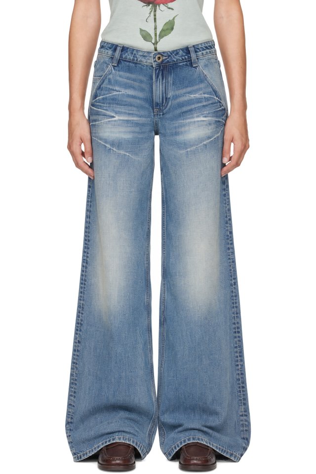 Fax Copy Express — Blue Wide Denim Jeans