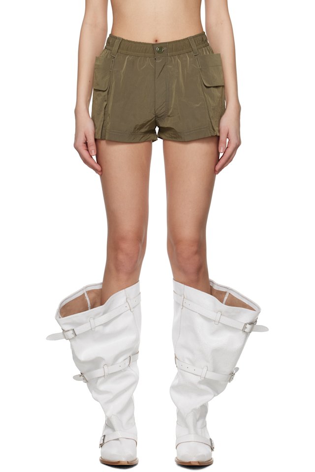 R13 — Khaki 2-Way Pockets Shorts