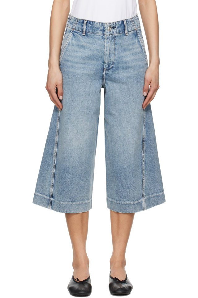 rag & bone — Blue Tailored Jamie Denim Shorts