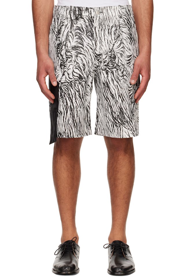 Olly Shinder — White & Black Gardiner Shorts