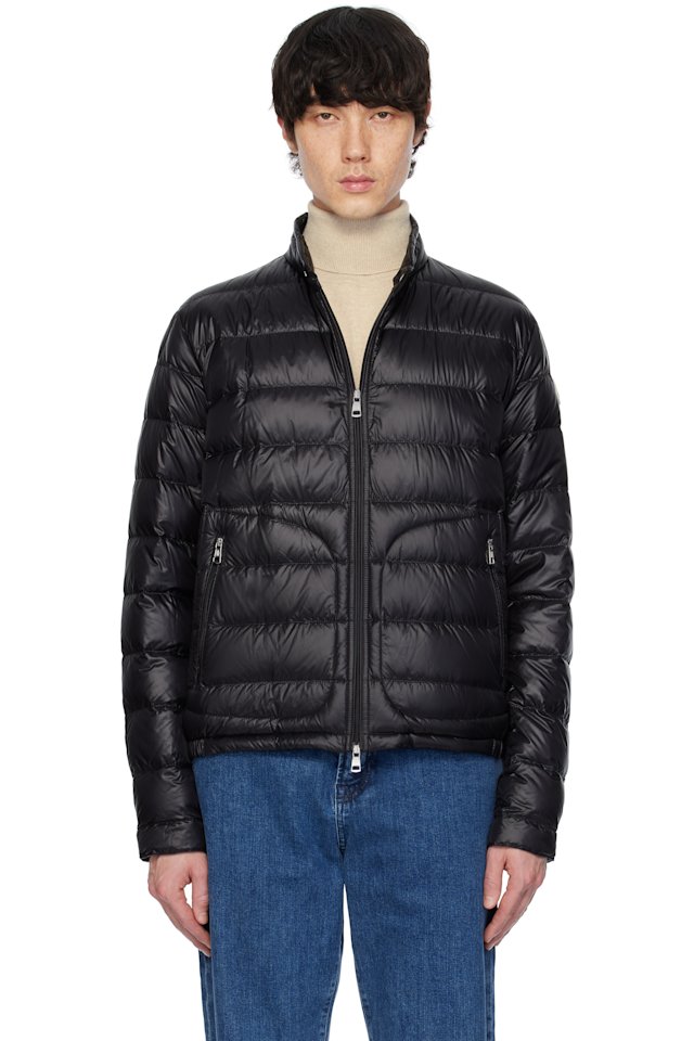 Moncler — Black Acorus Short Down Jacket