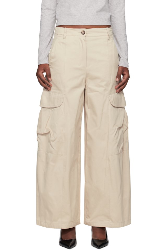 Max Mara — Beige Rosatea Trousers