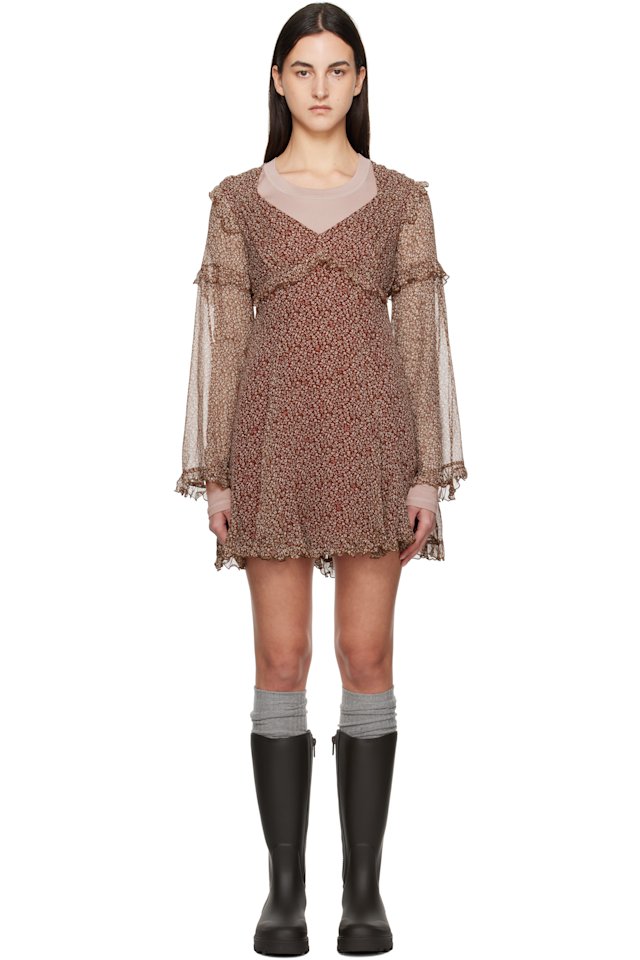 Weekend Max Mara — Burgundy Cardato Minidress