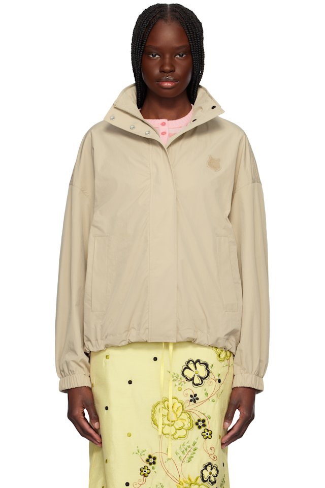 Maison Kitsuné — Beige Windbreaker Jacket