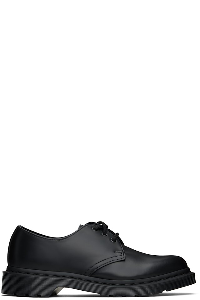 Dr. Martens — Black 1461 Mono Smooth Leather Derbys