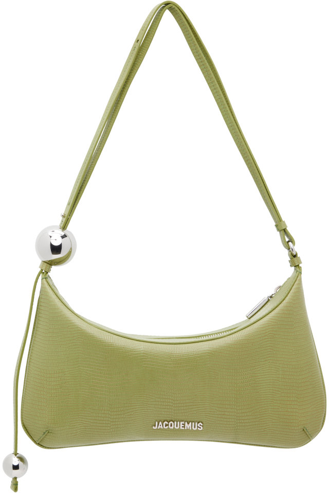 JACQUEMUS — Green La Croisière 'The large Bisou Perle' Bag