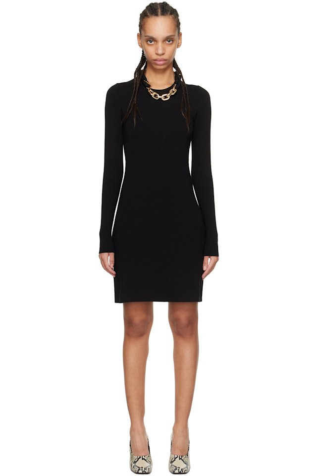 Rabanne — Black Knitted Minidress