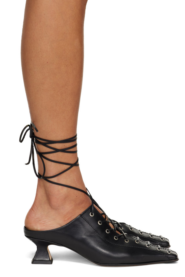 Miista — Black Asia Courts Mule Heels