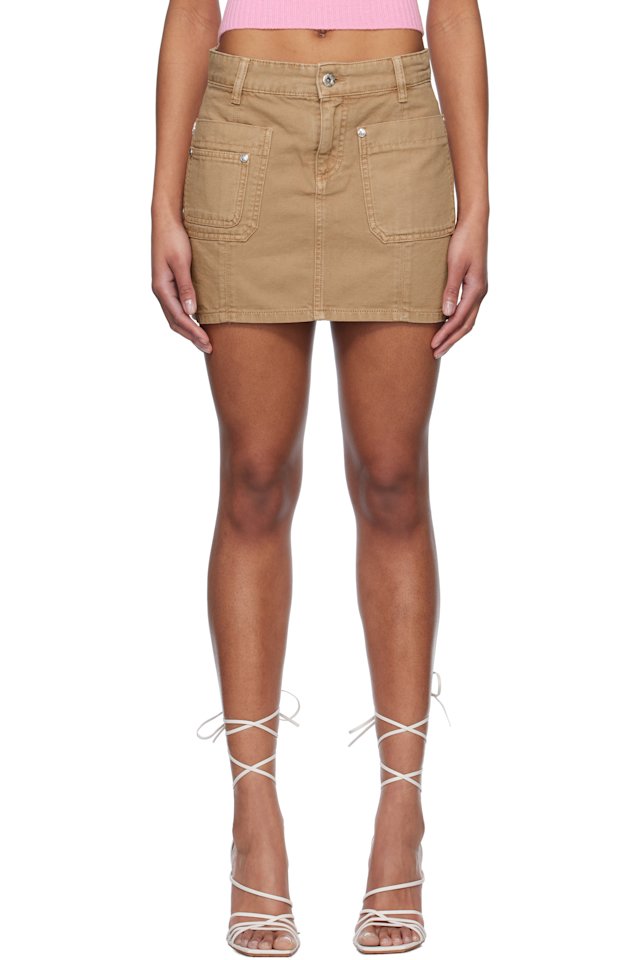 Blumarine — Brown Five-Pocket Miniskirt