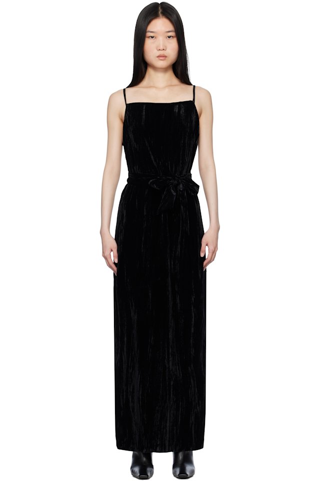 Holzweiler — Black Cygnet Velvet Maxi Dress