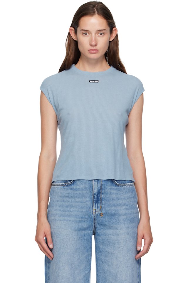 Ksubi — Blue Staple Short Sleeve T-shirt