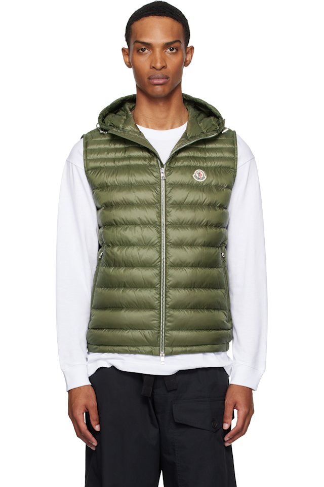 Moncler — Khaki Orant Hooded Down Vest