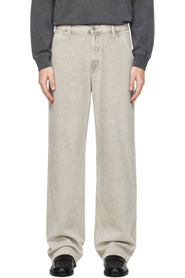 Carhartt Work In Progress — Beige Single Knee Denim Trousers