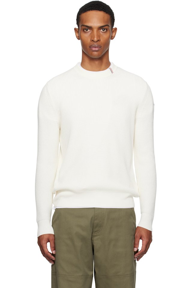 Moncler — Off-White Crew Neck Sweater