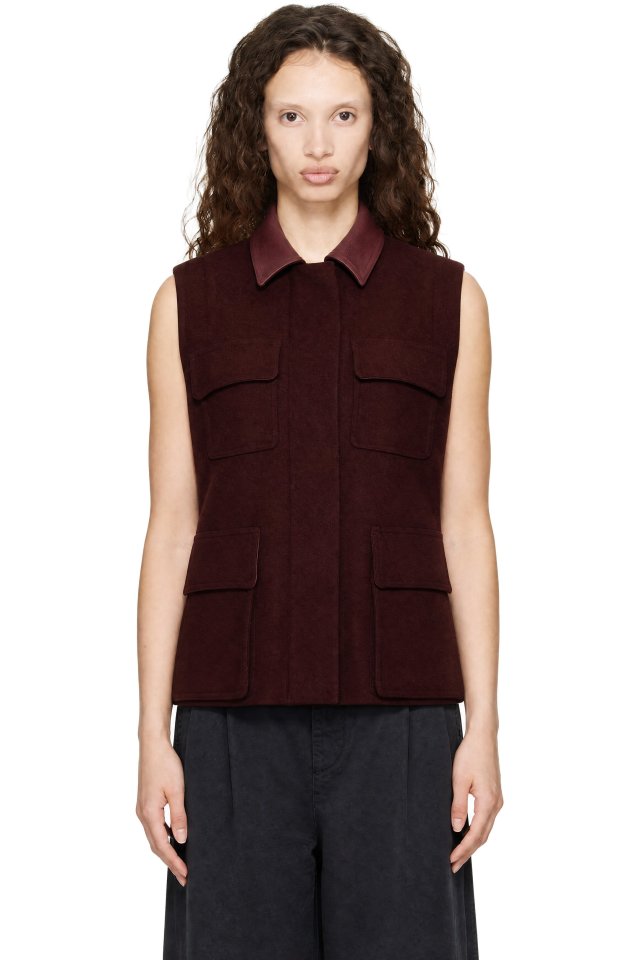 Max Mara — Burgundy Aero Vest
