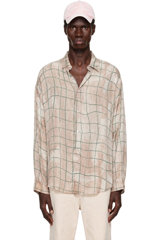 Acne Studios — Pink Checkered Shirt