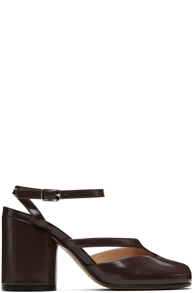 Maison Margiela — Brown Tabi Pump Heeled Sandals