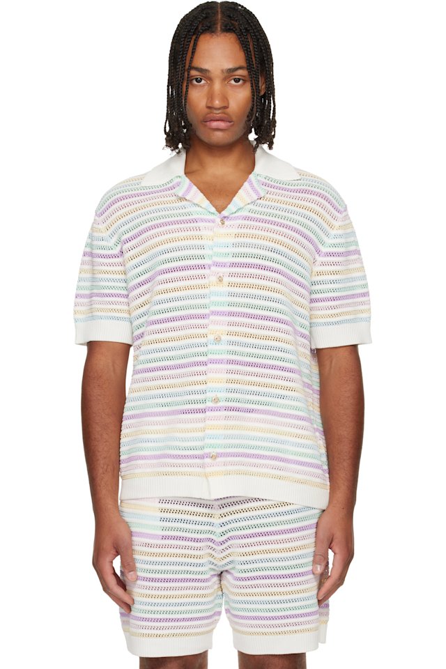 Casablanca — Multicolor Crochet Polo