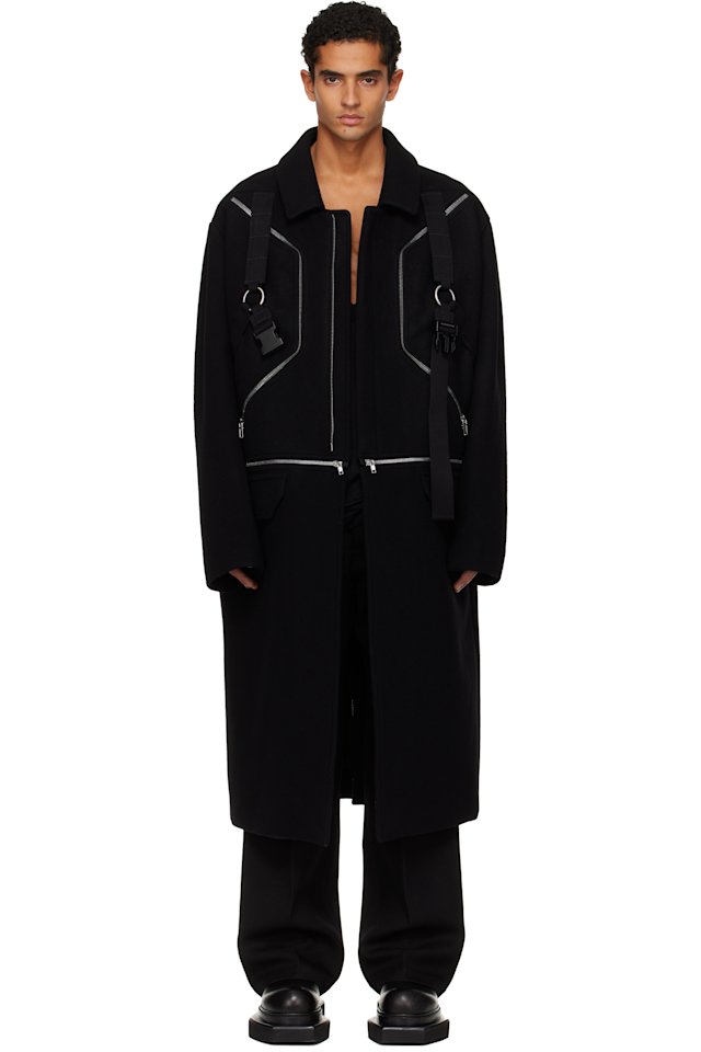 Rick Owens — Black Concordians Blixa Jumbo Mac Coat