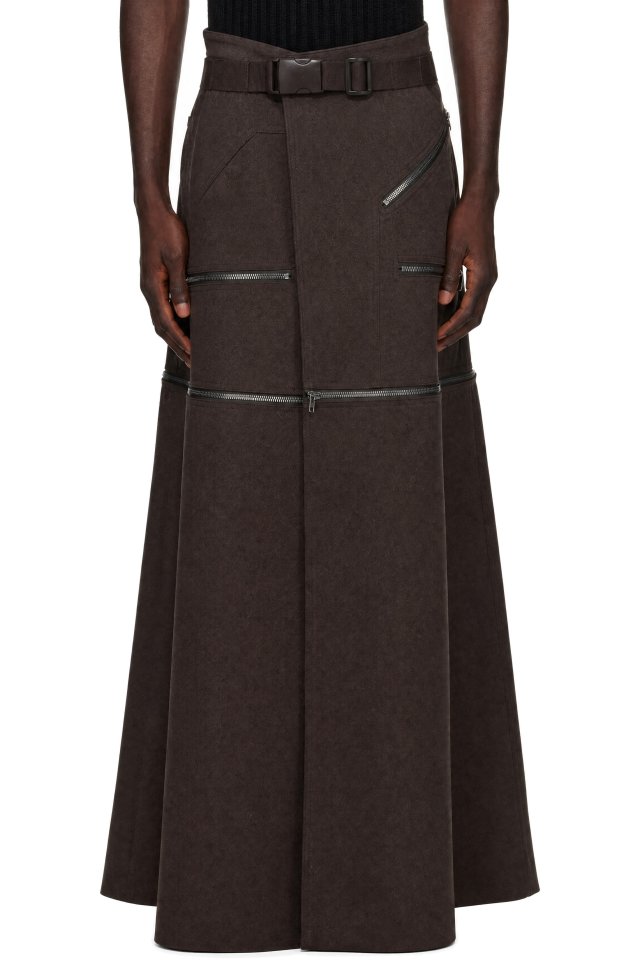 Rick Owens — Brown Concordians Odetta Skirt