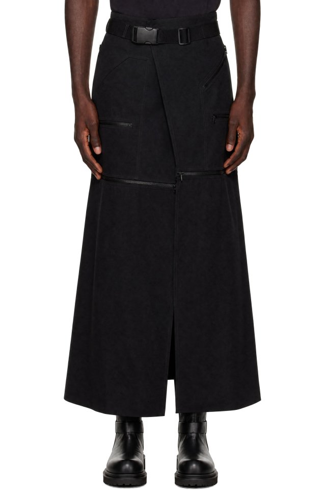 Rick Owens — Black Concordians Odetta Cargo Maxi Skirt