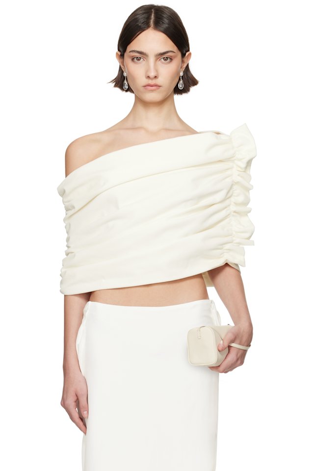 COLLEEN ALLEN — SSENSE Exclusive Bridal Capsule Velvet Shawl Top