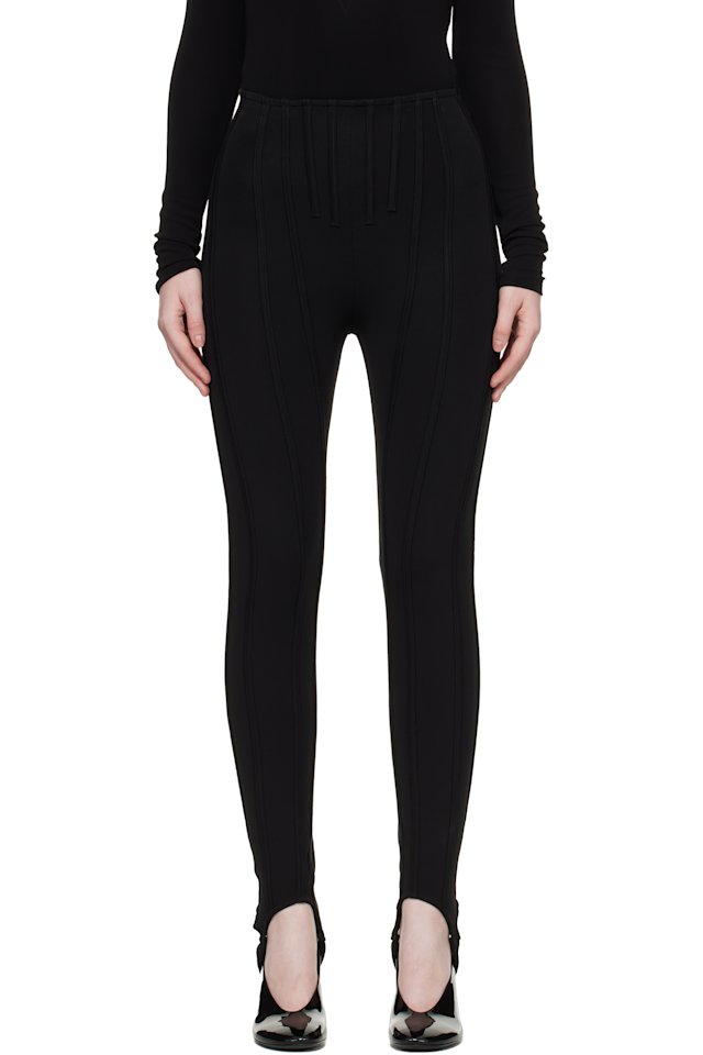 Mugler — Black Jersey Milano Leggings