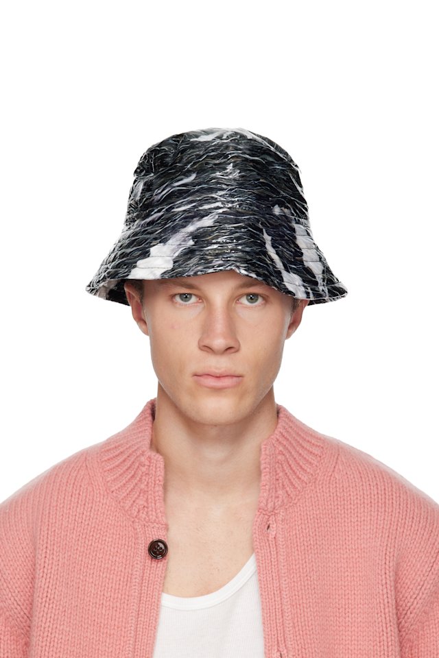 Dries Van Noten — Black Coated Bucket Hat