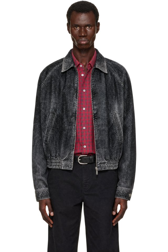 Marni — Black Flocked Denim Jacket